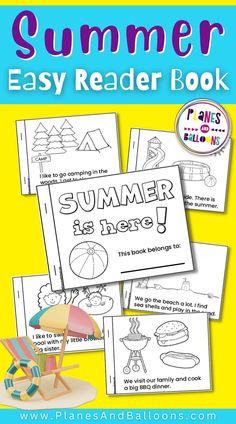 an easy summer reader book with pictures and text