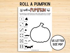 roll a pumpkin game for kids to play with