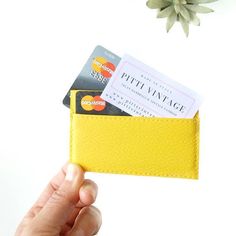 image 0 Small Wallets For Women, Mini Coin Pouch, Personalized Card Holder, Yellow Wallet, Simple Wallet, Small Zipper Pouch, Leather Credit Card Holder, Card Sleeves, Card Sleeve