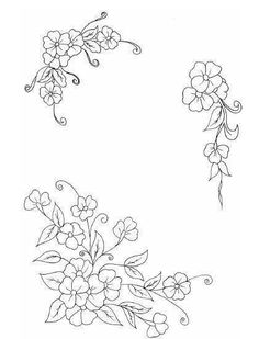 some flowers and vines on a white background