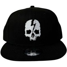 WHITE SKULL LOGO HAT - Born Scum Clothing Co Casual Skull Print Snapback Baseball Cap, Casual Snapback Baseball Cap With Skull Print, Fitted Hats For Streetwear, Black Skull Baseball Cap For Streetwear, Adjustable Snapback Baseball Cap With Skull Print, Casual Skull Print Hats For Streetwear, Streetwear Snapback Hat With Skull Print, Skull Print Snapback Hat For Streetwear, Adjustable Skull Hat For Streetwear