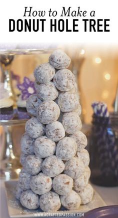 how to make a donut hole tree