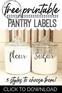 free printable pantry labels for jars