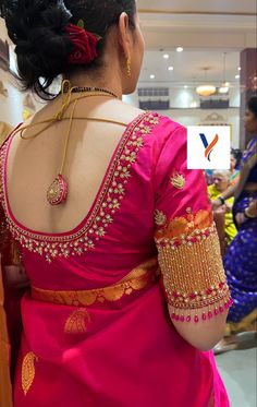 #sareeblousedesigns #handembroidery #handwork #bespoke Blouse With Hand Work, Silk Saree Blouse Designs Latest Aari Work, Blouse Work For Silk Saree, Blouse Design For Wedding Saree, Traditional Blouse Embroidery Designs, Designer Blouse Work, Wedding Blouse Designs Back Neck, Silk Saree Aari Work Blouse Designs Simple, Blouse Designs For Embroidery Sarees