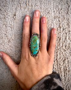 Elongated statement ceremonial kingman ring. .925 Silver Native American Handmade Jason Mamoa Jewelry, Bohemian Oval Ring With Inlay, Bohemian Oval Rings With Inlay, Western Stuff, 2024 Wishlist, Vintage Style Engagement Rings, Native Jewelry, Shine Bright Like A Diamond, Rock Candy