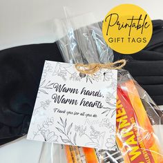 a gift bag filled with items from the woman's march heartwars program