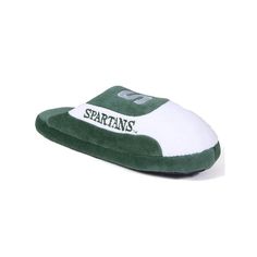 Stay warm and cozy while cheering on your favorite NCAA team with these Michigan State Bulldogs slip-on slippers. Stay warm and cozy while cheering on your favorite NCAA team with these Michigan State Bulldogs slip-on slippers. Officially Licensed Memory foam cushioning comforts your step Slip-on design Women's sizes: Small 6 to 7 / Medium 7.5 to 9 / Large 9.5 to 11 / X-Large 11.5 to 13 / XX-Large 13.5 to 61 Men's sizes: Small 5 to 6 / Medium 6.5 to 8 / Large 8.5 to 10 / X-Large 10.5 to 12 / XX- Sporty Slippers With Round Toe For Leisure, Sporty Round Toe Slippers For Leisure, Sporty Slippers For Sports With Round Toe, Sporty Round Toe Sports Slippers, Sporty Synthetic Slippers For Leisure, Sporty Synthetic Slippers, Sporty Synthetic Leisure Slippers, Michigan State Spartans, Michigan State