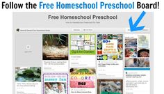 the home school preschool board is shown with an arrow pointing to it's page