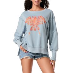 PRICES MAY VARY. [Material]:Women’s oversized graphic sweatshirt top made of quality 95% polyester and 5%elastane material,it is softer,warmer,stretchy,breathable,skin-friendly and comfortable for 90s 2000s e girl. [Features]:Trendy women y2k star print sweater shirt top.Long sleeve,crewneck,drop shoulder,pullover,loose fit,oversized sweatshirt,star/eagle/shell/horse/yak print sweater shirt top,retro graphic sweatshirt for women,women baggy graphic sweatshirt,teen girls long sleeve pull over swe Fall Streetwear Drop Shoulder Tops, Oversized Graphic Print Sweater For Spring, Oversized Long Sleeve Graphic Sweater, Fall Graphic Print Drop Shoulder Top, Spring Sweatshirt With Graphic Print And Drop Shoulder, Drop Shoulder Graphic Print Sweatshirt For Spring, Oversized Graphic Print Tops For Winter, Spring Drop Shoulder Sweatshirt With Graphic Print, Oversized Letter Print Tops For Fall