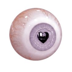 an eyeball with a heart on it's center is shown against a white background