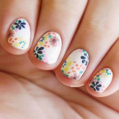 Floral Nail Designs, Floral Nail, Flower Nail Art, Cute Nail Art, Nail Art Summer, Cute Nail Designs