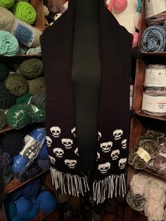 there is a scarf on display in the store