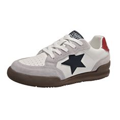 Step out in style with our Women's Thick Sole Star Sneakers. These high-quality sneakers not only provide a comfortable fit but also elevate your outfit with their thick sole and star design. Crafted from premium materials, these sneakers are perfect for the fashion-forward and sophisticated woman. Features: -Round toes -Soft/comfortable sole -Patchwork -Star Graphi -Thick Sole -Low Cut Desige -All season-available -Casual Style Patchwork Star, Elevate Your Outfit, Star Sneakers, Star Design, Star Designs, Sneakers White, Low Cut, In Style, Casual Style