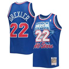 a blue basketball jersey with the number 22 on it