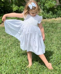 Discover our timeless classic chic heirloom traditional smocked dresses for babies and girls for your little flower girls at your wedding. Classic Flower Girl Dress, Dresses For Children, Classic Flower