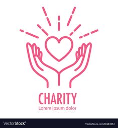 charity logo with two hands holding a heart