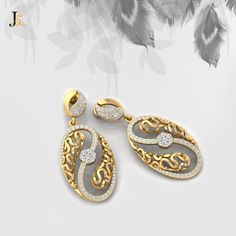 Jali Work, Jali Design, Gold Tops, Real Diamond Earrings, Dolphin Jewelry, Diamond Cluster Earrings