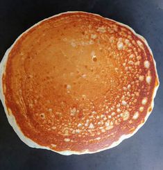 a pancake that is sitting on a table