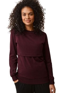 Comfy Stretch Tops For Layering, Snug Long Sleeve Tops For Loungewear, Snug Fit Long Sleeve Loungewear Tops, Purple Crew Neck Top For Layering, Snug Tops For Loungewear In Fall, Snug Tops For Fall Loungewear, Snug Solid Cotton Top, Heather Maroon Long Sleeve Top For Fall, Snug Long Sleeve Tops With Ribbed Cuffs