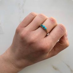 Vintage 9 Carat Gold Three-stone Turquoise Ring - Etsy Nepal Turquoise Three Stone Ring As A Gift, Antique Gold Three-stone Jewelry, Gold Oval Multi-stone Turquoise Ring, Vintage 14k Gold Three-stone Rings, Vintage Multi-stone Turquoise Ring Gift, Multi Stone Ring, Multi Stone, Three Stone, Stone Rings