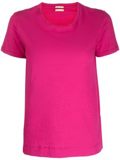 hot pink cotton round neck short sleeves straight hem Jersey Shirt, Pink Cotton, Cotton Shorts, Hot Pink, Top Brands, Round Neck, Short Sleeves, Womens Tops, Top Outfits