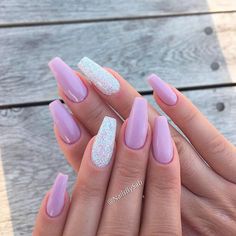 Ombre Nail Design, Ongles Gel Violet, Purple Glitter Nails, Lilac Nails, Purple Acrylic Nails, Lavender Nails, Edgy Nails, Cute Acrylic Nail Designs, Simple Acrylic Nails