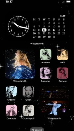 an image of a calendar with icons on the front and back side, including images of women