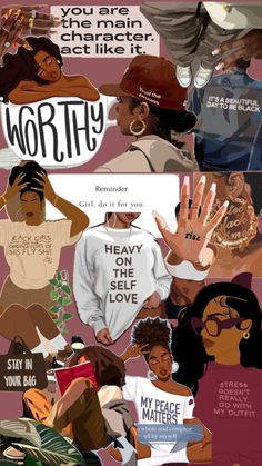 a collage of different images with the words worry on them and an image of a woman