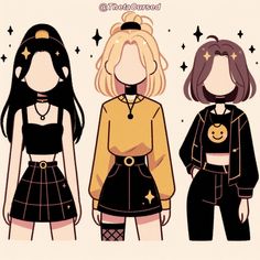 Dress Inspo Drawing, Cartoon Outfits Ideas, Outfit Drawing Ideas, Clothes Drawing Reference, Charmmy Kitty, Art Outfits, Cute Sketches