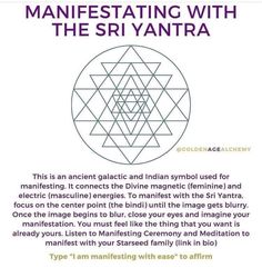 Sri Yantra Meaning, Sri Yantra Tattoo, Sacred Geometry Meanings, Yantra Tattoo, Esoteric Symbols, Sacred Geometry Patterns, Shri Yantra, Sacred Science, Sacred Geometry Symbols