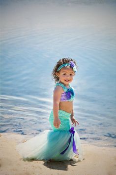 Mermaid tutu dress. Ariel tutu dress. Beach tutu, beach photo prop tutu. First… Ariel Tutu Dress, Beach Photo Props, Mermaid Tutu Dress, Tutu Style, Bday Dress, Ariel Cosplay, Baby Tutu Dresses, Mermaid Nursery