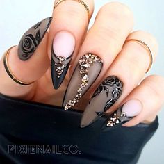 Daily Nail Art Sharing Designs | Stylish Nails Art Designs | Nails Arts Tutorial Nagellack Trends, Halloween Acrylic Nails, Swarovski Nails, Prom Nails