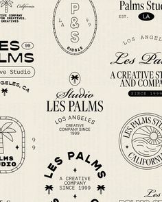 the logos and emblems used for palm studios