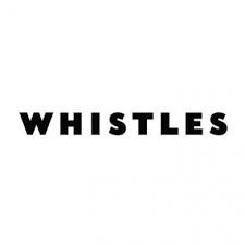 the words whistles are black and white on a white background that says whistles