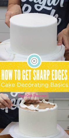 how to get sharp edges on cake decorating basics