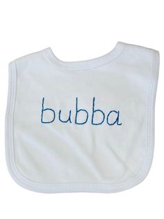 Bubba Bib Hand Embroidered, Baby Shower, Women's Top