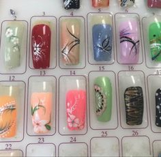 Nail Designs 90s, Old School Nail Designs, 2000s Acrylic Nails, Early 2000 Nails, School Nail Designs