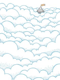 a drawing of a bird flying in the sky above clouds art print by artist and photographer michael