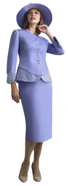 Lily and Taylor 4591 3 piece Novelty Skirt Suit Colors: Lavender, Lime, Royal, White Sizes: 4, 6, 8, 10, 12, 14, 16, 18, 20, 22, 24 Matching Hat Available H104 Lime H444 White H747 Lavender H1003 Royal White Church Hats, Church Skirts, First Lady Church Suits, Classic Work Outfits, Suit Colors, Church Dresses For Women, Designer Shawl, Afrocentric Fashion, Queen Dresses