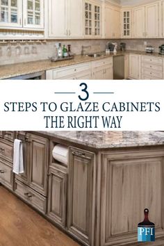 three steps to glaze cabinets the right way