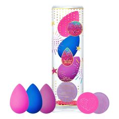 PRICES MAY VARY. Bundle: A limited-edition set of three beautyblender makeup sponges, two new blendercleanser solid cleansers, and a scrub mat for a flawless application every time. Smooth Blend: The award winning aqua-activated sponge grows to about twice its size when wet and absorbs minimal product, so your formula lands on your complexion and not your sponge. Bounce and blend the soft beauty sponge to a smooth finish. Multi Use Makeup Sponge: The Original, Amethyst, and Sapphire Beautyblende Iconic Makeup, Beauty Blender Sponge, Makeup Blending, Real Skin, Makeup Icons, Makeup Sponges, Soft Beauty, Brush Cleanser, Beyond Beauty