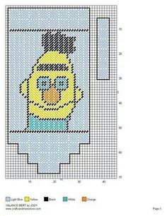 a cross stitch pattern with an image of a cartoon character