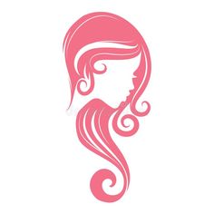 the silhouette of a woman with long hair in pink colors royalty illustration stock images and clipping