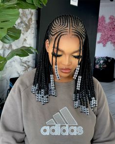 Ghana Weaving Styles, Fulani Braids Hairstyles, Cornrows With Beads, Latest Braided Hairstyles, Micro Braids Hairstyles, Ghana Weaving, Braid Trends