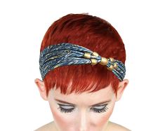 Headbands For Short Hair Women Beaded Headband Fancy | Etsy Pixie Hair Accessories, Pixie Cut Headband, Short Hair Accessories, Headbands For Short Hair, Hand Painted Beads, Star Headband, Short Hair Pixie Cuts, Corte Pixie, Awesome Hair