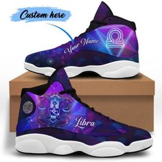 libra zodiac sign, custom sneakers, men shoes, women shoes, personalized trainers, basket shoes, running shoes, blue high top shoes Each of our Shoes is custom handmade with a premium rubber outsole for traction and exceptional durability. High Quality 3D Printing 100% Vegan leather Memory EVA insole for maximum comfort Robust and flexible rubber outsole Please allow 5-7 days production time Please Note this is not Brand Nike or Adidas Shoes,This is handmade similar sneakers made by our factory. Basket Shoes, Personalized Sneakers, Jordan 13 Shoes, Shoes Purple, Personalized Shoes, Sneakers Athletic, Shoes Running, Leo Zodiac, Jordan 13