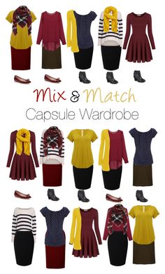 "Capsule Wardrobe: Burgundy and Mustard" by mary-grace-see on Polyvore. autumn, fall, 2016, mix and match, modest, minimalist, skirts, cardigan, sweater, scarf, boots Capsule Wardrobe Skirts And Dresses Only, Polyvore Autumn, Modest Capsule Wardrobe, Sweater Scarf, Fall Capsule Wardrobe, Wardrobe Outfits