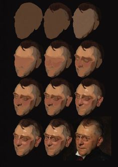 an image of a man with different facial expressions