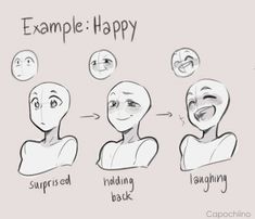 the stages of facial expression for people to learn how to make them look like they are happy