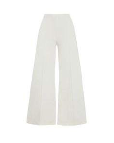 Off-White Ponte Knit Wide Leg Pant | Ripley Rader Chic Pants With Wide Waistband For Summer, Chic Summer Pants With Wide Waistband, Chic Wide-leg Pants With Wide Waistband, Elegant Summer Wide Leg Elastane Pants, Spring High Waist Wide Leg Pants With Wide Waistband, Chic Pants With Wide Waistband For Spring, Chic White Elastane Pants, Modern Wide-leg Evening Pants, Elegant High Waist Wide Leg Elastane Pants